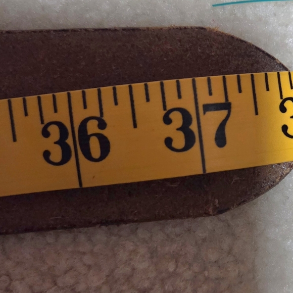 Vintage God Bless America Brown Leather Belt with Eagle Buckle - Picture 12 of 12